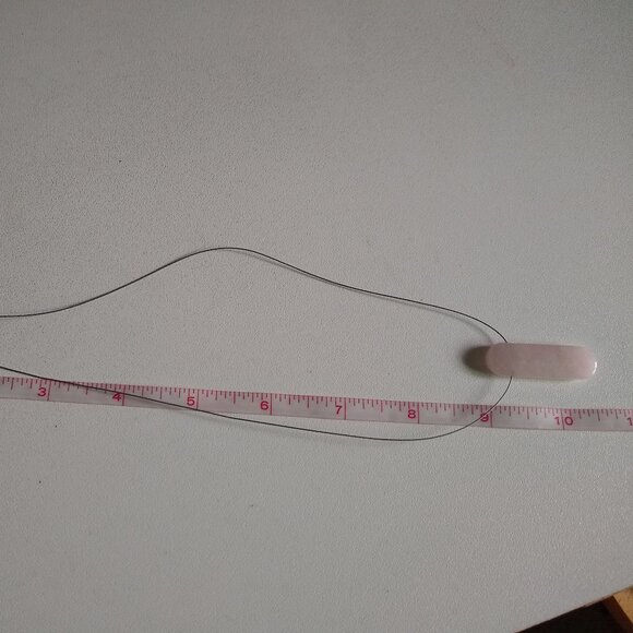 vintage 90s rose quartz pendant necklace NWOT - Picture 6 of 6